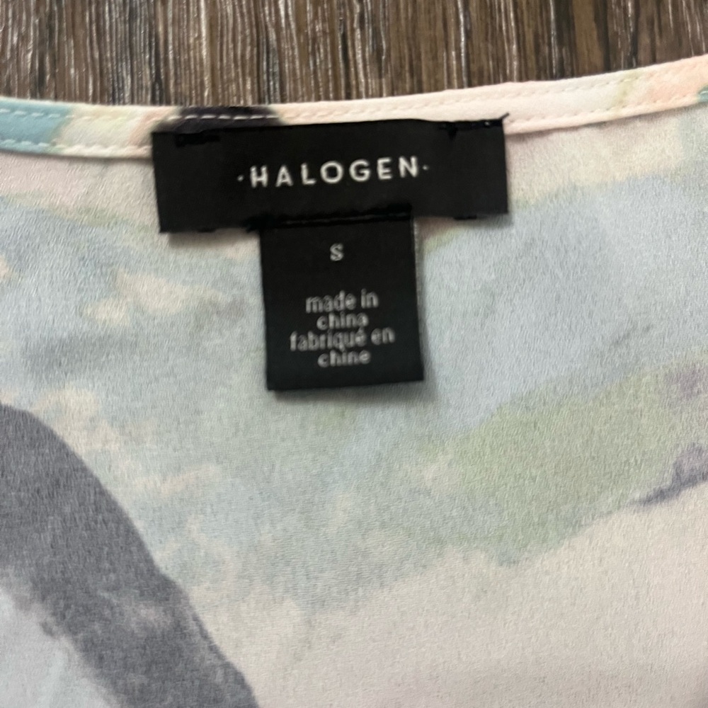 Halogen Pastel Abstract Wrap Blouse - Picture 3 of 5